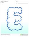 Bubble Letters Cloud E