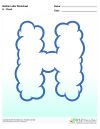 Bubble Letters Cloud H