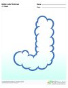 Bubble Letters Cloud J