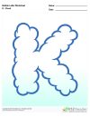 Bubble Letters Cloud K