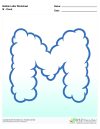 Bubble Letters Cloud M