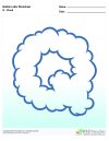 Bubble Letters Cloud Q