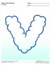 Bubble Letters Cloud V