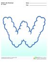 Bubble Letters Cloud W