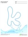 Bubble Letters Liquid Lowercase k