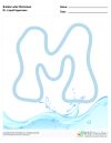Bubble Letters Liquid Uppercase M