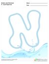 Bubble Letters Liquid Uppercase N