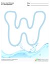 Bubble Letters Liquid Uppercase W