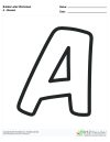 Bubble Letters Slanted A