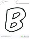 Bubble Letters Slanted B