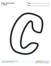 Bubble Letters Slanted C