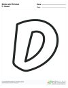 Bubble Letters Slanted D