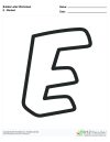 Bubble Letters Slanted E