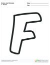 Bubble Letters Slanted F