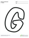 Bubble Letters Slanted G
