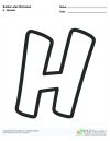Bubble Letters Slanted H