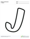 Bubble Letters Slanted J