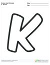 Bubble Letters Slanted K