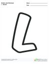 Bubble Letters Slanted L