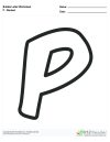 Bubble Letters Slanted P