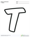 Bubble Letters Slanted T