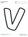 Bubble Letters Slanted V