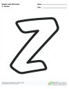 Bubble Letters Slanted Z