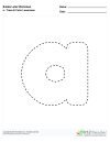 Bubble Letters Trace and Color Lowercase a