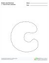 Bubble Letters Trace and Color Lowercase c
