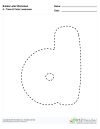 Bubble Letters Trace and Color Lowercase d