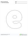 Bubble Letters Trace and Color Lowercase e
