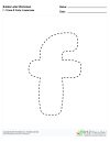 Bubble Letters Trace and Color Lowercase f