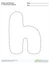 Bubble Letters Trace and Color Lowercase h