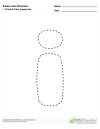 Bubble Letters Trace and Color Lowercase i