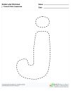 Bubble Letters Trace and Color Lowercase j