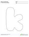 Bubble Letters Trace and Color Lowercase k