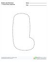 Bubble Letters Trace and Color Lowercase l