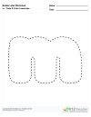Bubble Letters Trace and Color Lowercase m