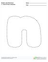 Bubble Letters Trace and Color Lowercase n