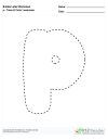 Bubble Letters Trace and Color Lowercase p