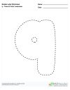 Bubble Letters Trace and Color Lowercase q