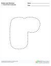 Bubble Letters Trace and Color Lowercase r