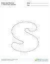 Bubble Letters Trace and Color Lowercase s