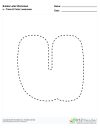 Bubble Letters Trace and Color Lowercase u