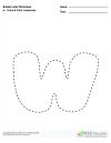 Bubble Letters Trace and Color Lowercase w