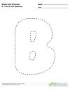 Bubble Letters Trace and Color Uppercase B