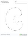 Bubble Letters Trace and Color Uppercase C