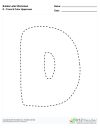 Bubble Letters Trace and Color Uppercase D