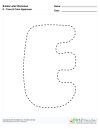 Bubble Letters Trace and Color Uppercase E