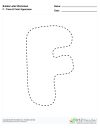 Bubble Letters Trace and Color Uppercase F